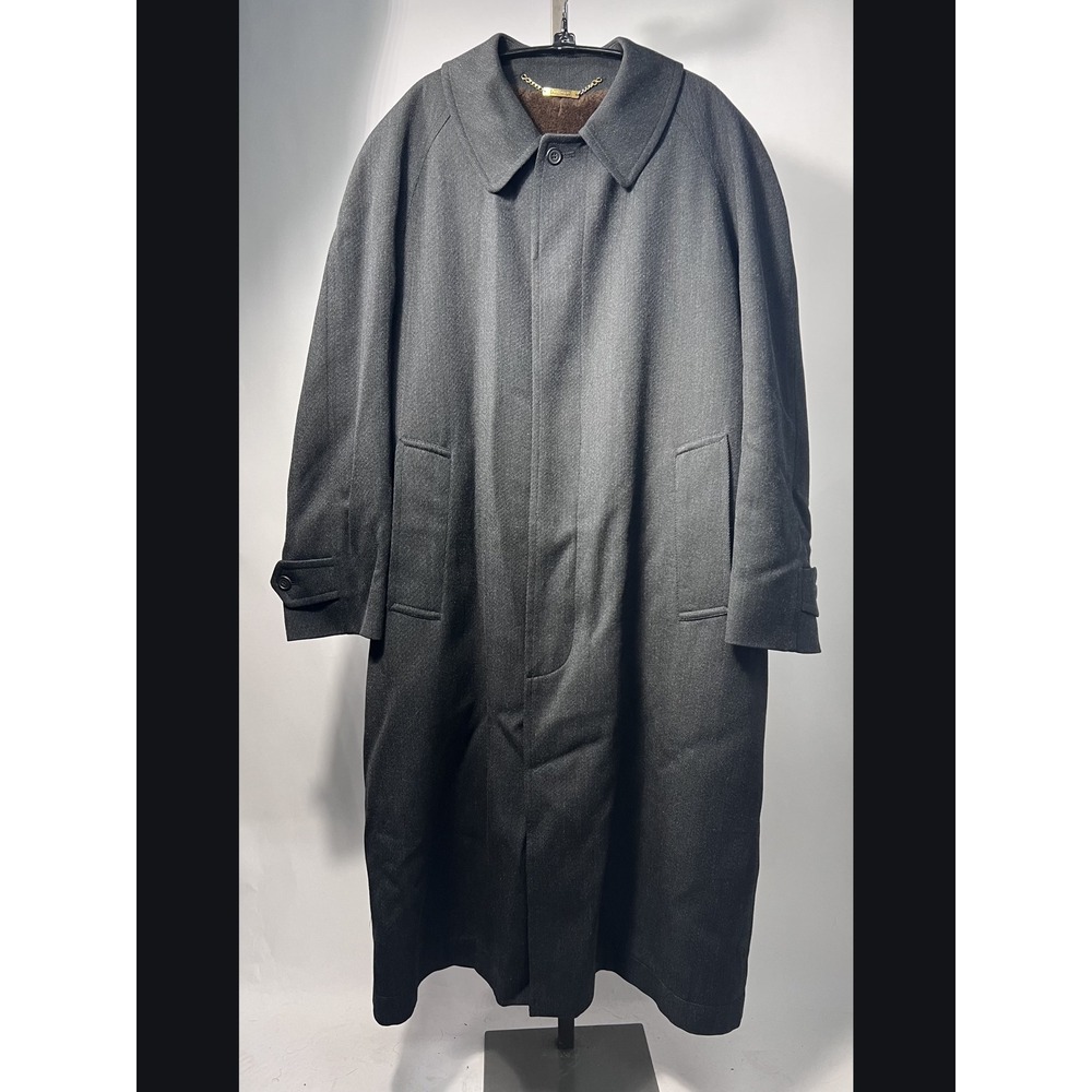 VTG Paul Stuart 100% Wool exterior 100% Alpaca Lined Gray Balmacaan  40 England